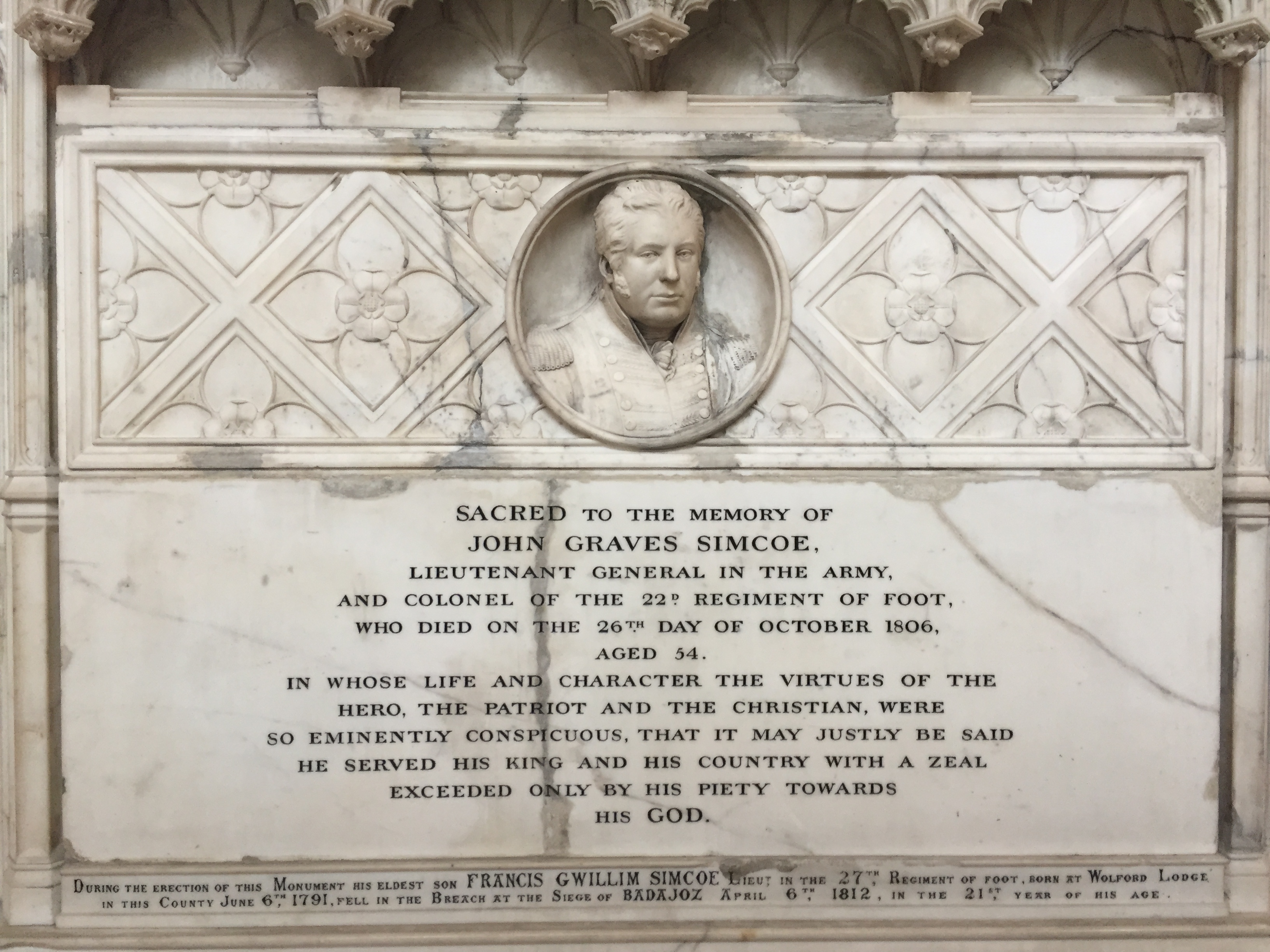 John Graves Simcoe Memorial, Exeter Cathedral.jpg